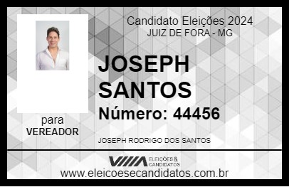 Candidato JOSEPH SANTOS 2024 - JUIZ DE FORA - Eleições