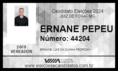 Candidato ERNANE PEPEU 2024 - JUIZ DE FORA - Eleições