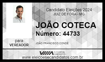 Candidato JOÃO COTECA 2024 - JUIZ DE FORA - Eleições