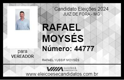 Candidato RAFAEL MOYSÉS 2024 - JUIZ DE FORA - Eleições