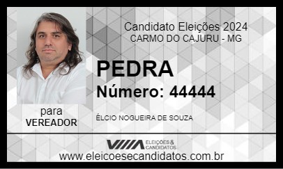 Candidato PEDRA 2024 - CARMO DO CAJURU - Eleições