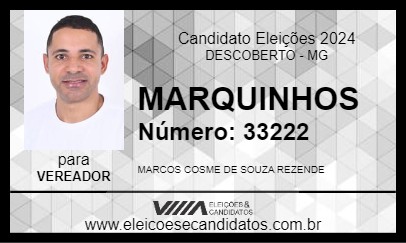 Candidato MARQUINHOS 2024 - DESCOBERTO - Eleições