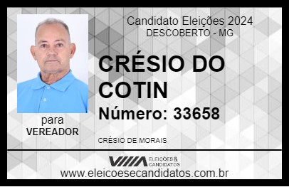 Candidato CRÉSIO DO COTIN 2024 - DESCOBERTO - Eleições