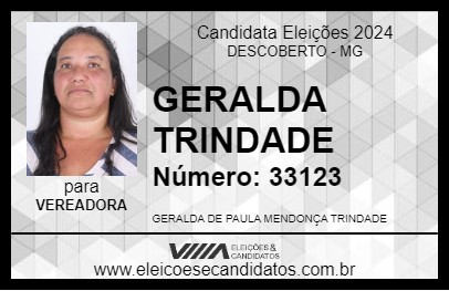 Candidato GERALDA TRINDADE 2024 - DESCOBERTO - Eleições