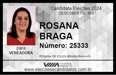 Candidato ROSANA BRAGA 2024 - DESCOBERTO - Eleições