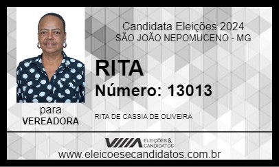 Candidato RITA 2024 - SÃO JOÃO NEPOMUCENO - Eleições