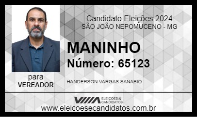 Candidato MANINHO 2024 - SÃO JOÃO NEPOMUCENO - Eleições