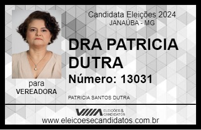 Candidato DRA PATRICIA DUTRA 2024 - JANAÚBA - Eleições