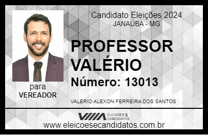 Candidato PROFESSOR VALÉRIO 2024 - JANAÚBA - Eleições