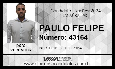 Candidato PAULO FELIPE 2024 - JANAÚBA - Eleições