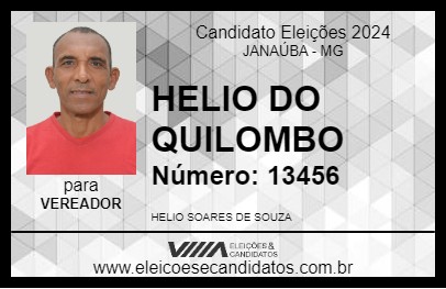 Candidato HELIO DO QUILOMBO 2024 - JANAÚBA - Eleições