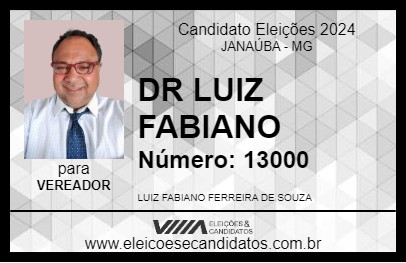 Candidato DR LUIZ FABIANO 2024 - JANAÚBA - Eleições