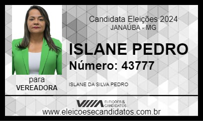 Candidato ISLANE PEDRO 2024 - JANAÚBA - Eleições