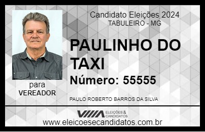 Candidato PAULINHO DO TAXI 2024 - TABULEIRO - Eleições