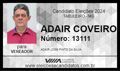 Candidato ADAIR COVEIRO 2024 - TABULEIRO - Eleições