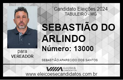 Candidato SEBASTIÃO DO ARLINDO 2024 - TABULEIRO - Eleições