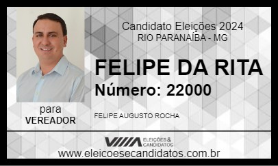 Candidato FELIPE DA RITA 2024 - RIO PARANAÍBA - Eleições