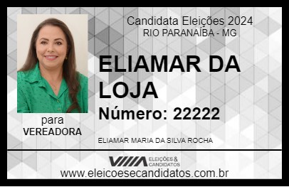 Candidato ELIAMAR DA LOJA 2024 - RIO PARANAÍBA - Eleições