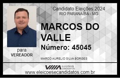 Candidato MARCOS DO VALLE 2024 - RIO PARANAÍBA - Eleições