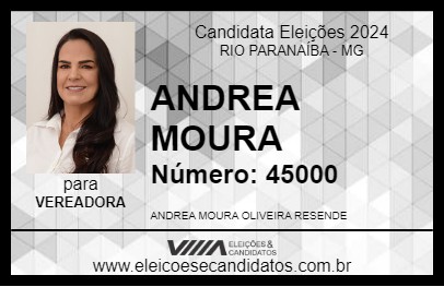 Candidato ANDREA MOURA 2024 - RIO PARANAÍBA - Eleições