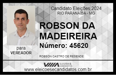 Candidato ROBSON DA MADEIREIRA 2024 - RIO PARANAÍBA - Eleições