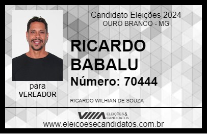 Candidato RICARDO BABALU 2024 - OURO BRANCO - Eleições