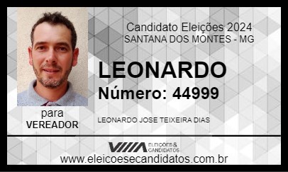 Candidato LEONARDO 2024 - SANTANA DOS MONTES - Eleições