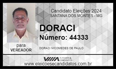 Candidato DORACI 2024 - SANTANA DOS MONTES - Eleições