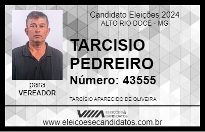 Candidato TARCISIO PEDREIRO 2024 - ALTO RIO DOCE - Eleições