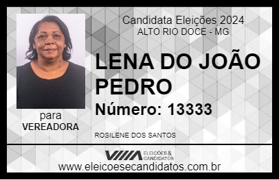 Candidato LENA DO JOÃO PEDRO 2024 - ALTO RIO DOCE - Eleições