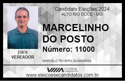 Candidato MARCELINHO DO POSTO 2024 - ALTO RIO DOCE - Eleições