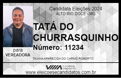 Candidato TATÁ DO CHURRASQUINHO 2024 - ALTO RIO DOCE - Eleições