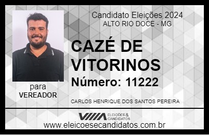 Candidato CAZÉ DE VITORINOS 2024 - ALTO RIO DOCE - Eleições