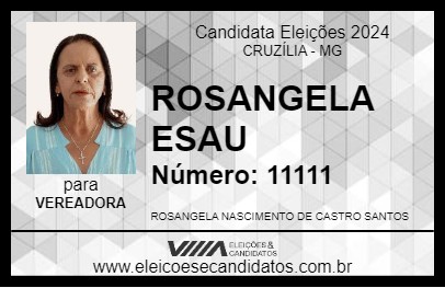 Candidato ROSANGELA DOS SANTOS 2024 - CRUZÍLIA - Eleições