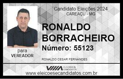 Candidato RONALDO BORRACHEIRO 2024 - CAREAÇU - Eleições