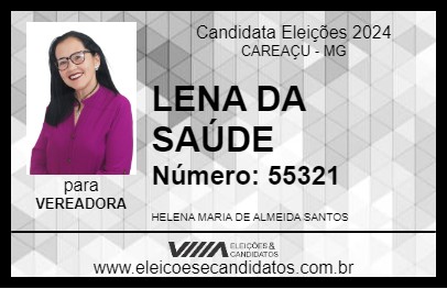 Candidato LENA DA SAÚDE 2024 - CAREAÇU - Eleições