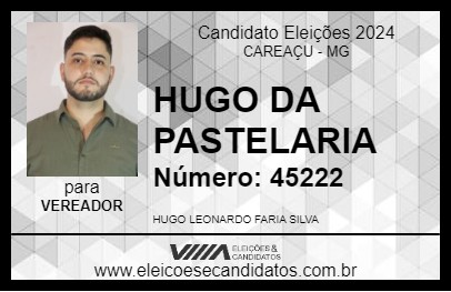 Candidato HUGO DA PASTELARIA 2024 - CAREAÇU - Eleições