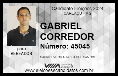 Candidato GABRIEL CORREDOR 2024 - CAREAÇU - Eleições