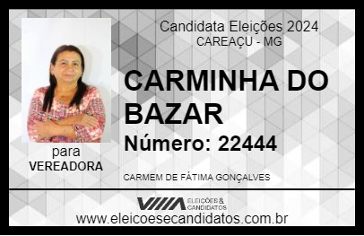 Candidato CARMINHA DO BAZAR 2024 - CAREAÇU - Eleições