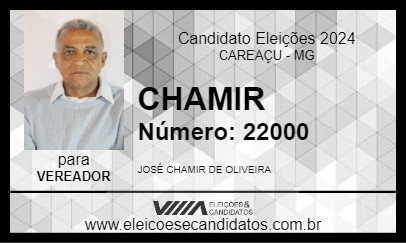 Candidato CHAMIR 2024 - CAREAÇU - Eleições