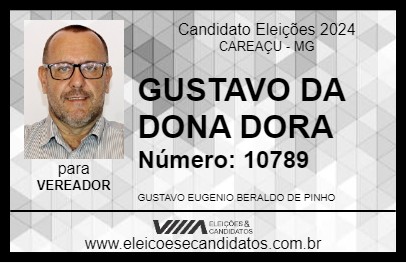 Candidato GUSTAVO DA DONA DORA 2024 - CAREAÇU - Eleições