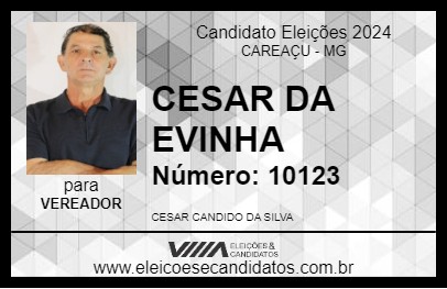 Candidato CESAR DA EVINHA 2024 - CAREAÇU - Eleições