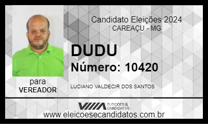 Candidato DUDU 2024 - CAREAÇU - Eleições