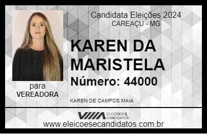 Candidato KAREN DA MARISTELA 2024 - CAREAÇU - Eleições