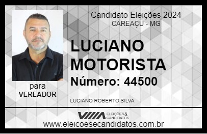 Candidato LUCIANO MOTORISTA 2024 - CAREAÇU - Eleições