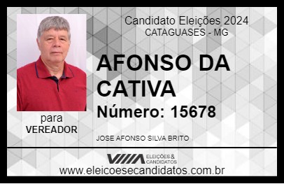 Candidato AFONSO DA CATIVA 2024 - CATAGUASES - Eleições