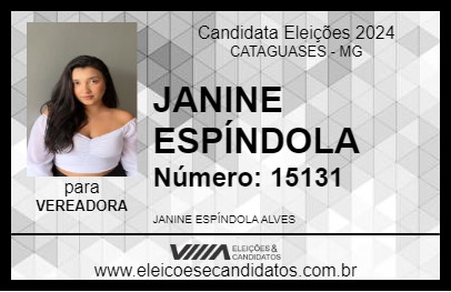 Candidato JANINE ESPÍNDOLA 2024 - CATAGUASES - Eleições