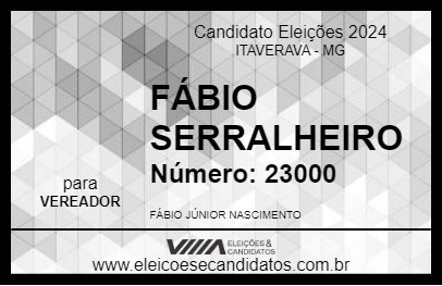 Candidato FÁBIO SERRALHEIRO 2024 - ITAVERAVA - Eleições