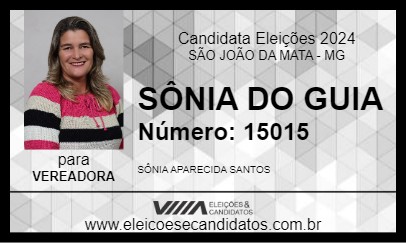 Candidato SÔNIA DO GUIA 2024 - SÃO JOÃO DA MATA - Eleições