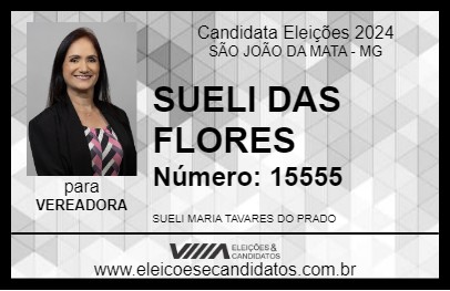 Candidato SUELI DAS FLORES 2024 - SÃO JOÃO DA MATA - Eleições